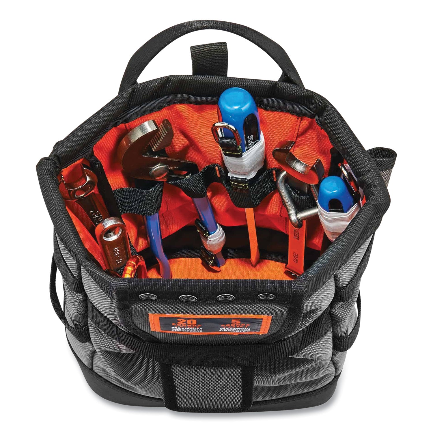 Abrasion Resistant - 1680D Ballistic Polyester Body - Fabric Interior Material - D-ring, Handle - 11.5" Height x 6" Width x 10" Depth - 1 Each