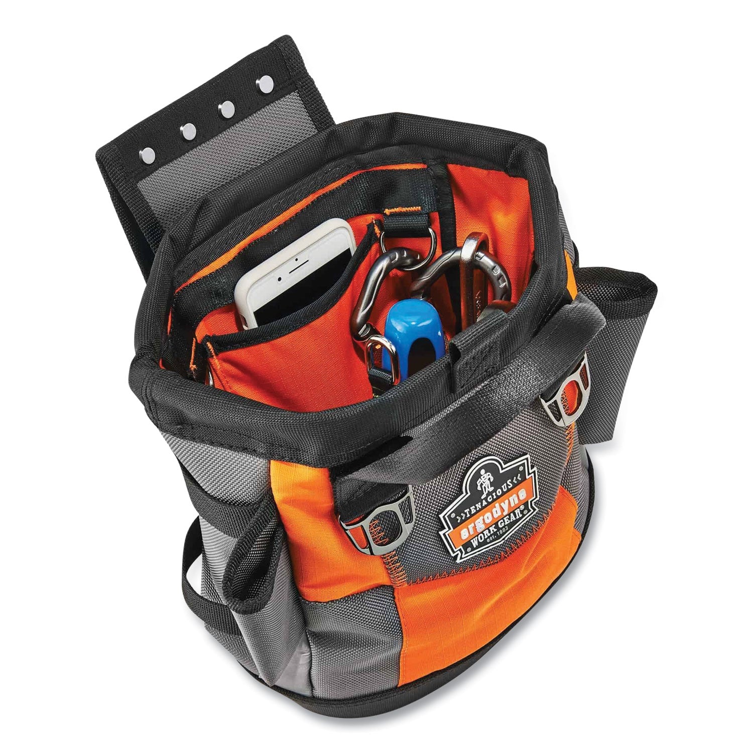 Abrasion Resistant - 1680D Ballistic Polyester Body - Fabric Interior Material - D-ring, Handle - 11.5" Height x 6" Width x 10" Depth - 1 Each