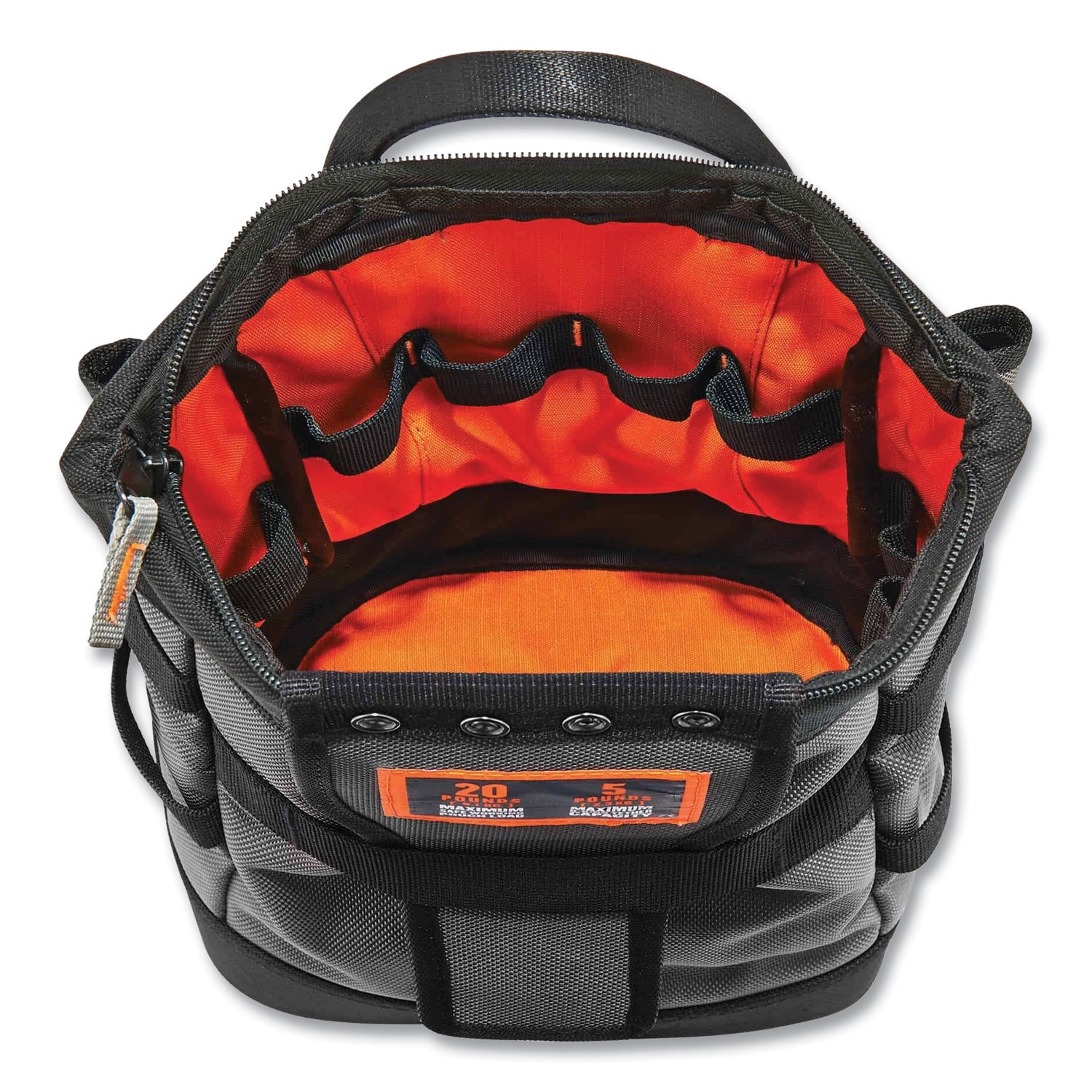 Abrasion Resistant - 1680D Ballistic Polyester Body - D-ring, Handle - 11.5" Height x 6" Width x 10" Depth - 1 Each