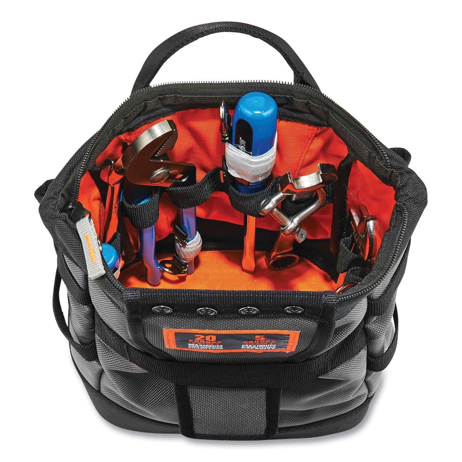 Abrasion Resistant - 1680D Ballistic Polyester Body - D-ring, Handle - 11.5" Height x 6" Width x 10" Depth - 1 Each