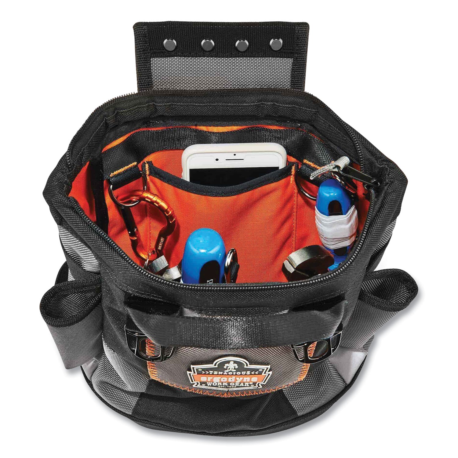 Abrasion Resistant - 1680D Ballistic Polyester Body - D-ring, Handle - 11.5" Height x 6" Width x 10" Depth - 1 Each