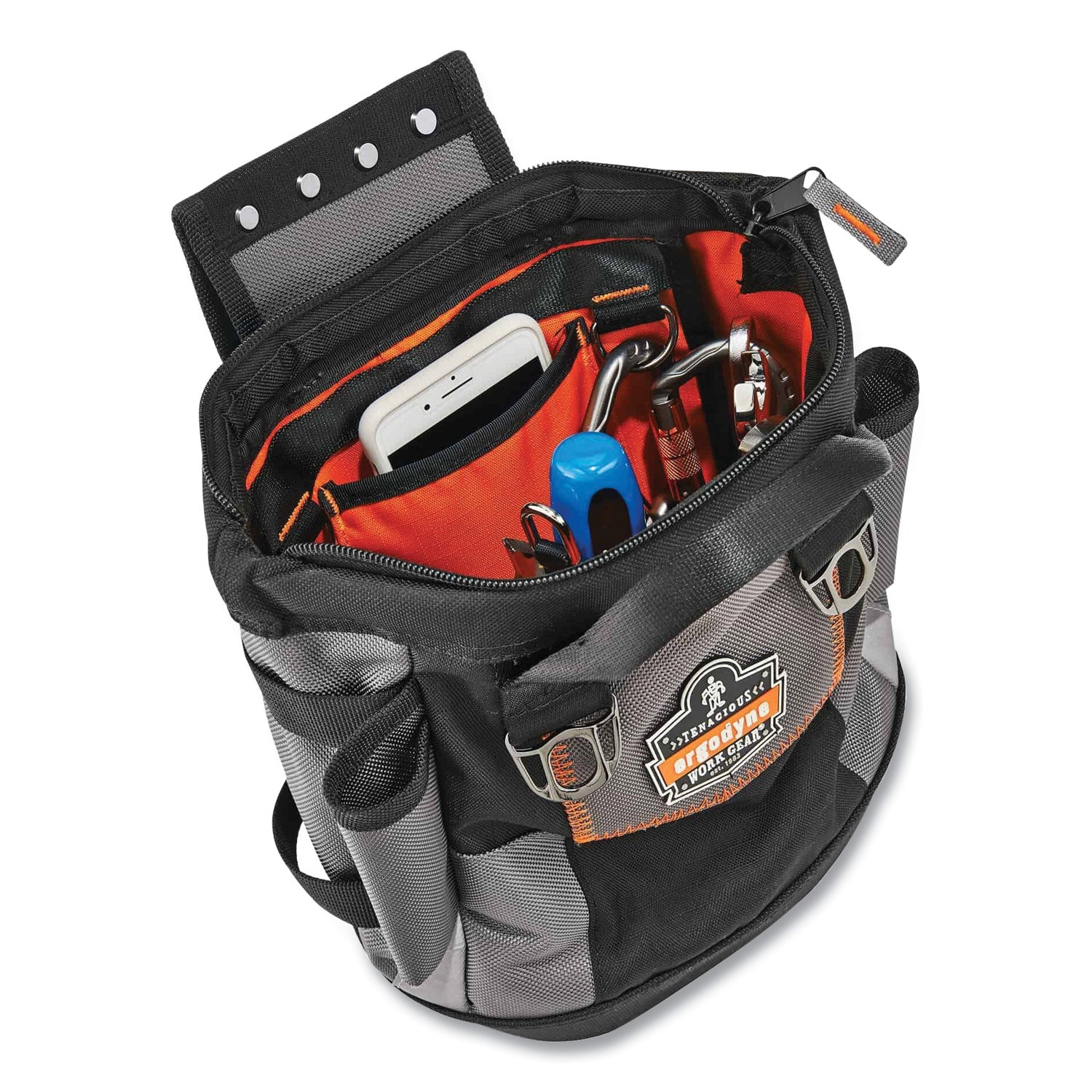 Abrasion Resistant - 1680D Ballistic Polyester Body - D-ring, Handle - 11.5" Height x 6" Width x 10" Depth - 1 Each