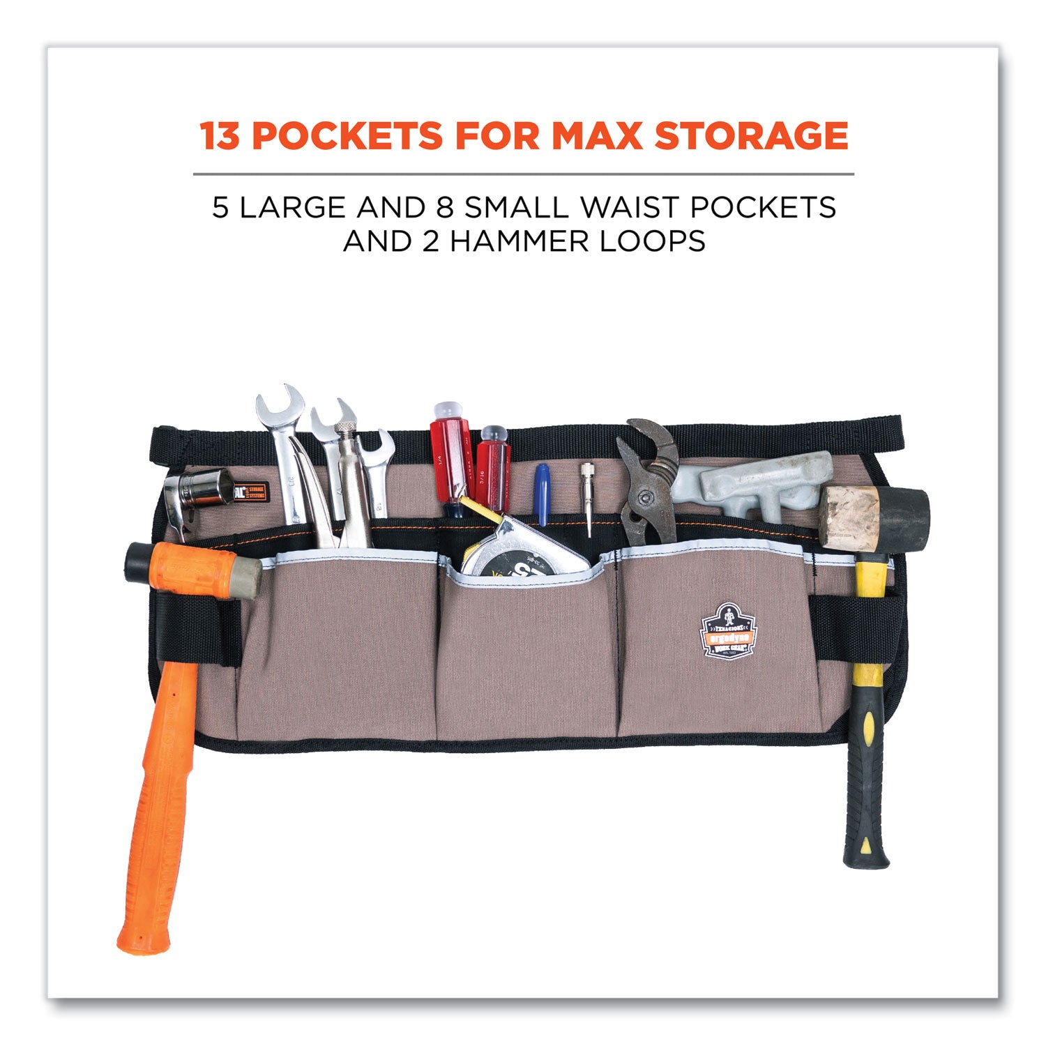 Gray - Canvas, Cotton - 13 x Waist/Chest Pocket - 1 Each