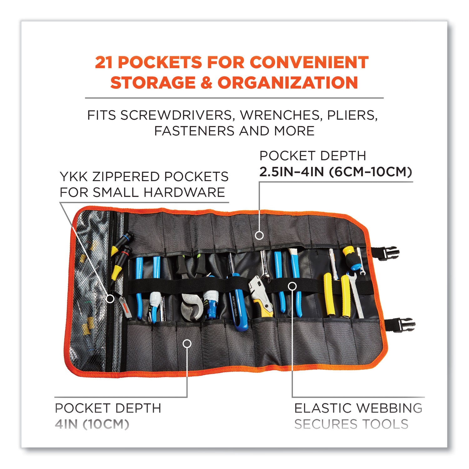 Water Resistant - Elastic, 1680D Ballistic Polyester Body - Handle - 14" Height x 27" Width - 1 Each