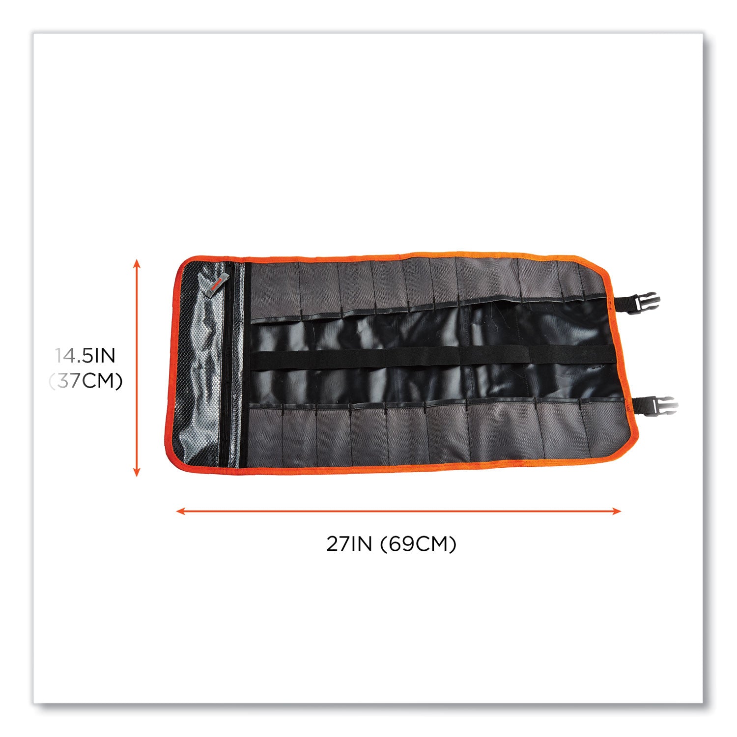Water Resistant - Elastic, 1680D Ballistic Polyester Body - Handle - 14" Height x 27" Width - 1 Each