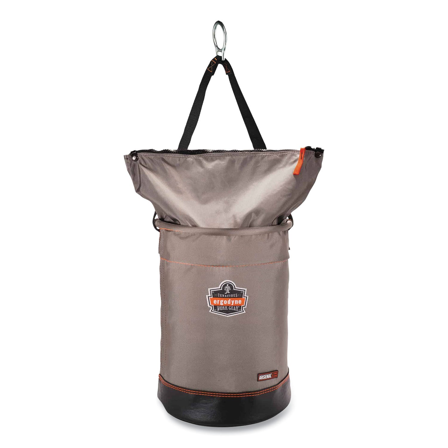 Large Size - 99.21 lb Capacity - Zipper Closure - Gray - Nylon, Synthetic Leather, Steel, Tarpaulin, Alloy Steel, Nickel Plated - Multipurpose - 1 Each