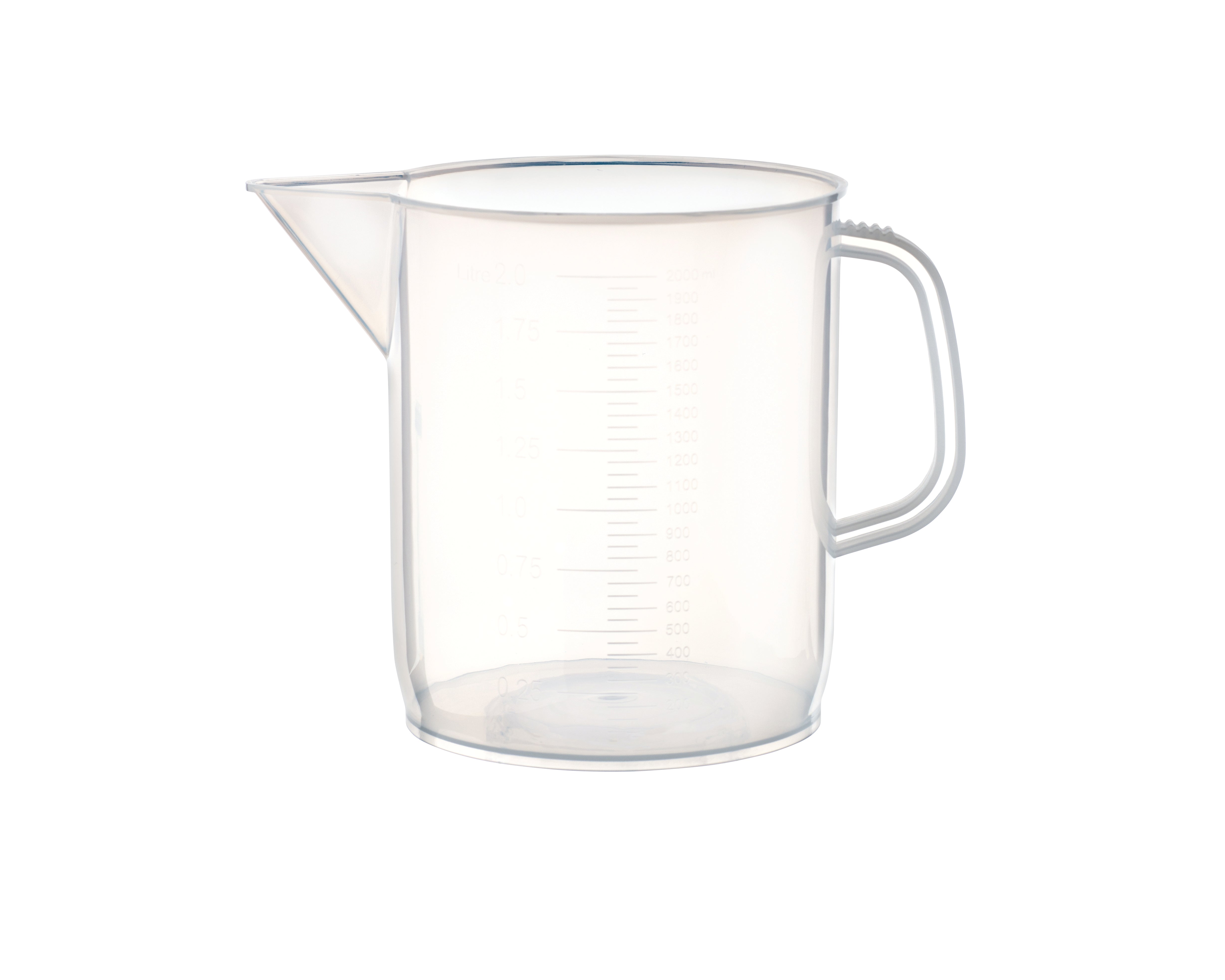 United Scientific® Beakers With Handle, Short Form, PP, 2000 mL, comes with 6