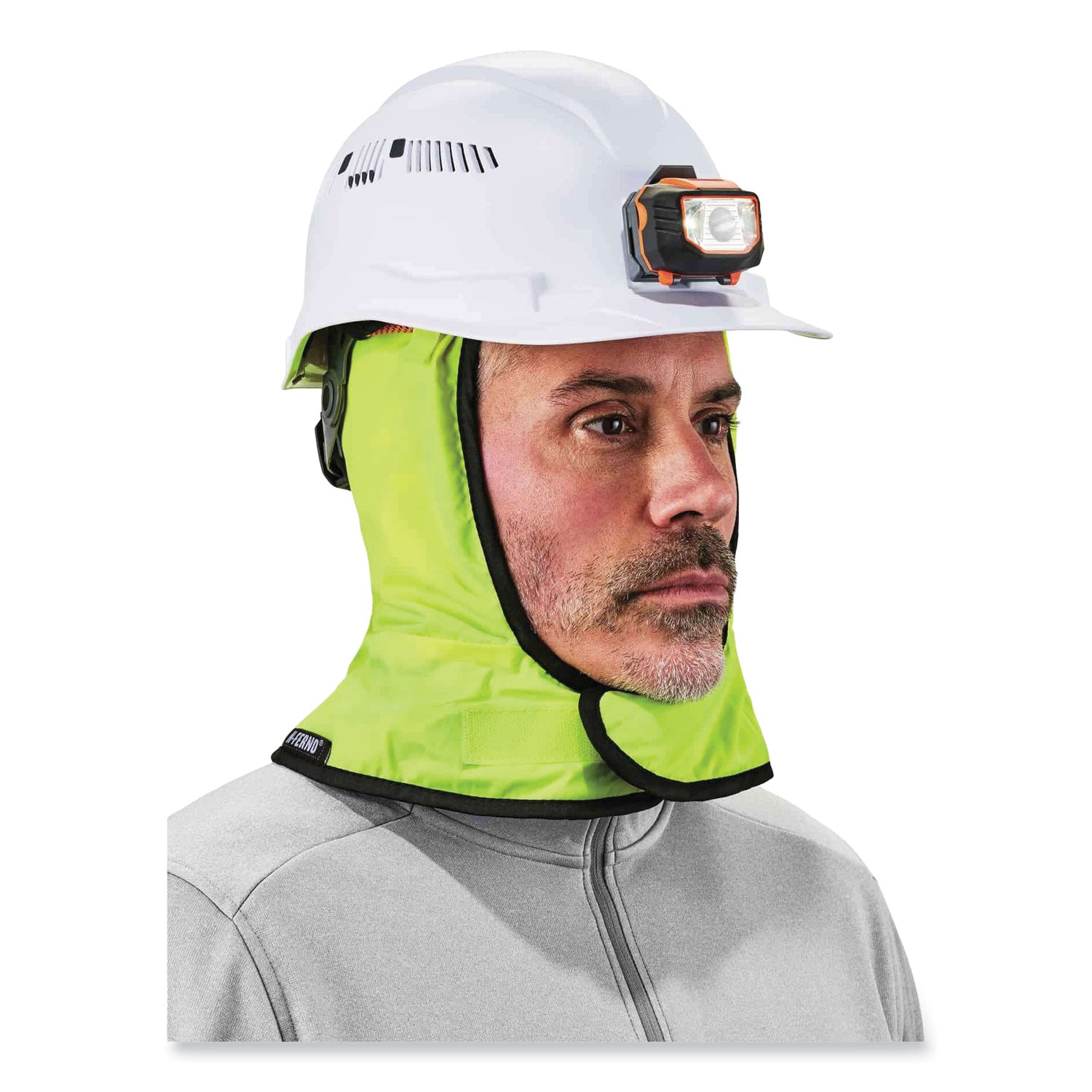 Ergodyne 6842 Shoulder 2-Layer Econo Winter Liner, Polyester/Polyurethane/Fleece, Lime, High Visibility, Water Resistant, Machine Washable, 12/Carton