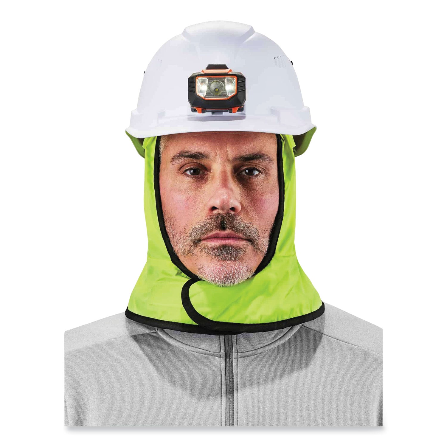 Ergodyne 6842 Shoulder 2-Layer Econo Winter Liner, Polyester/Polyurethane/Fleece, Lime, High Visibility, Water Resistant, Machine Washable, 12/Carton