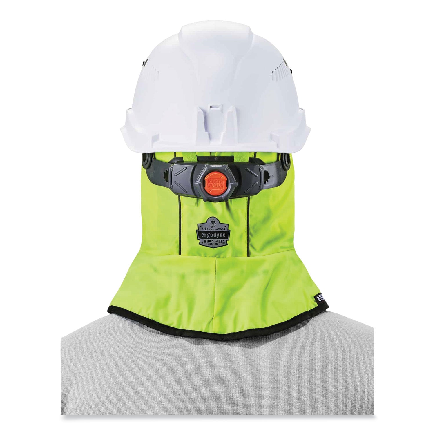 Ergodyne 6842 Shoulder 2-Layer Econo Winter Liner, Polyester/Polyurethane/Fleece, Lime, High Visibility, Water Resistant, Machine Washable, 12/Carton