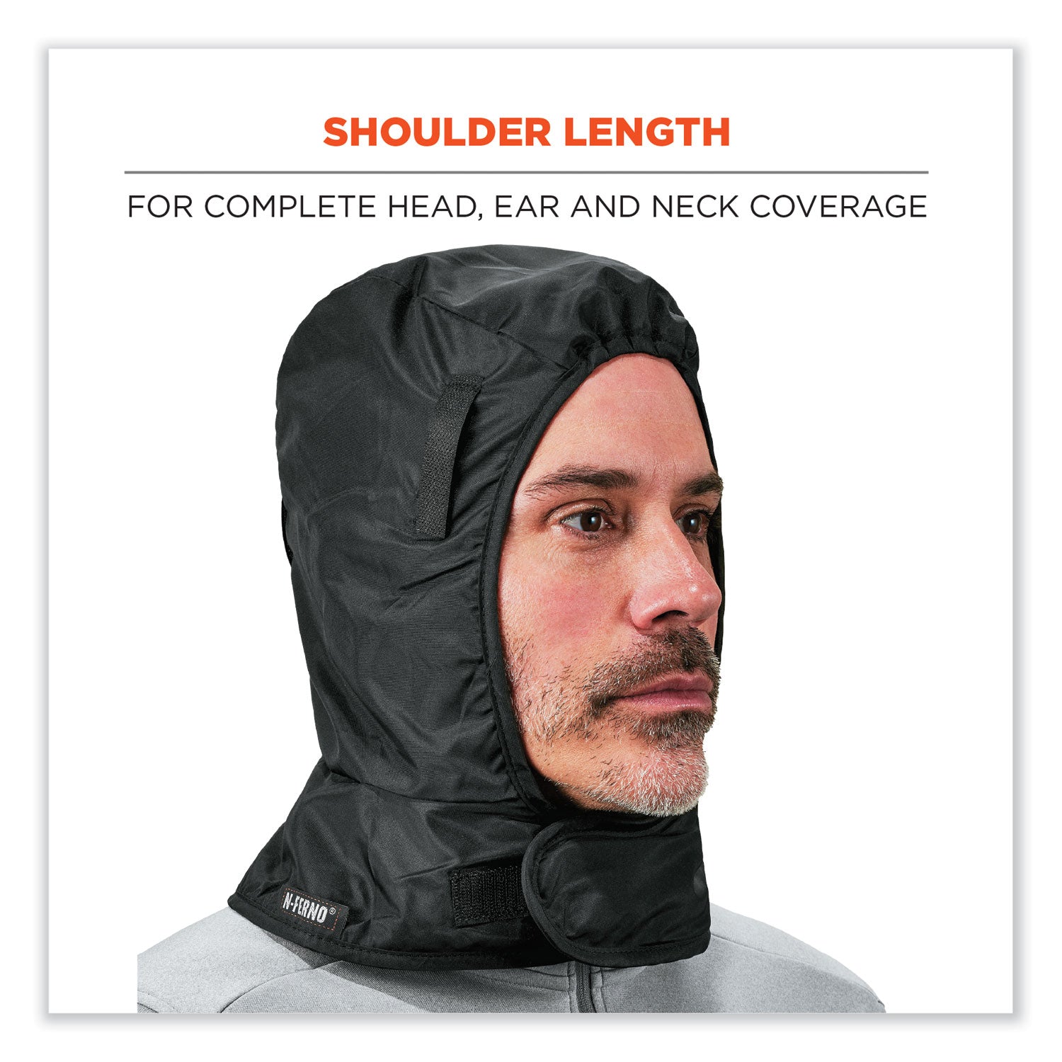 Ergodyne 6842 Shoulder 2-Layer Econo Winter Liner, Polyester/Polyurethane/Fleece, Black, 12/Carton