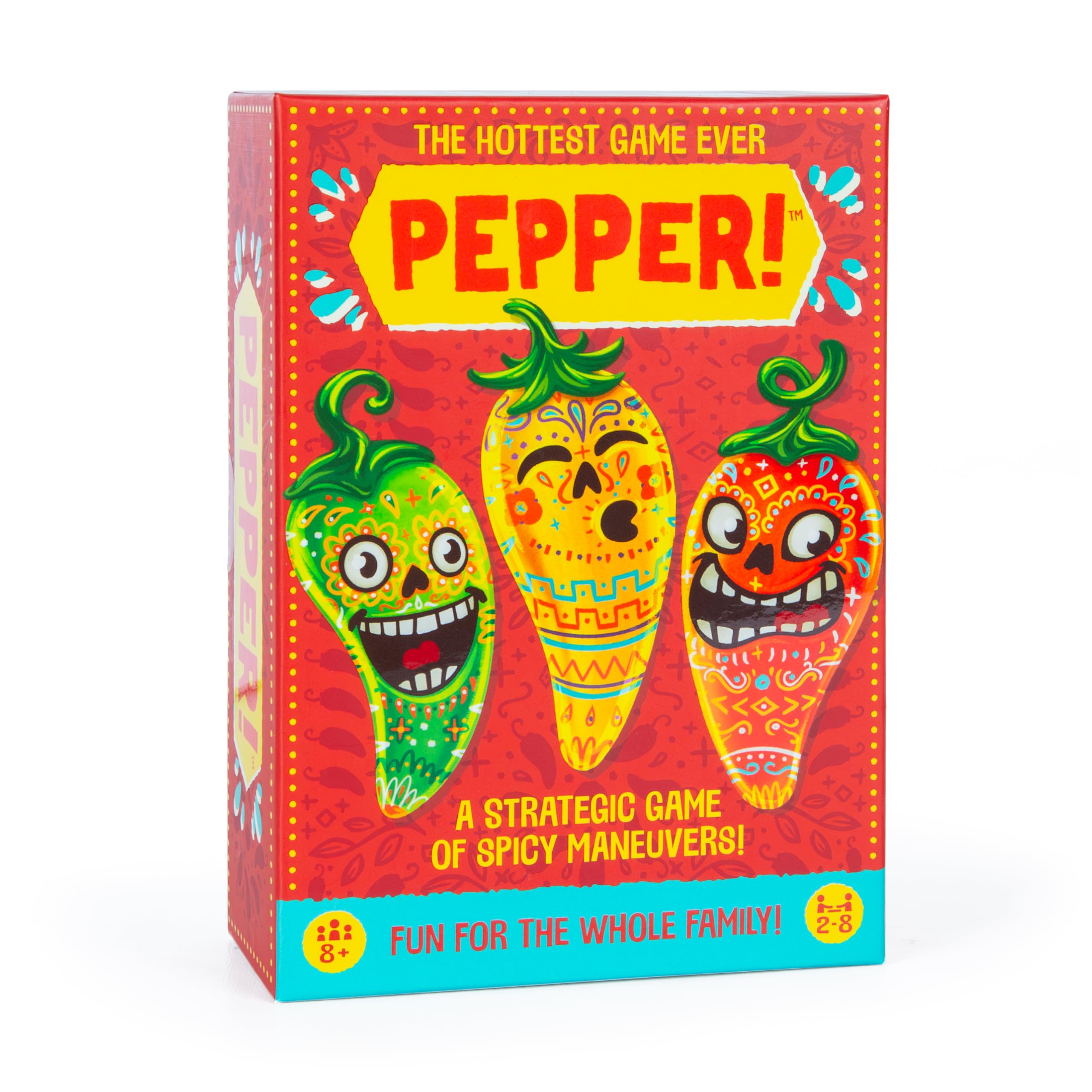 Pepper! The Strategic Card Game of Spicy Maneuvers, Party Family Game for 2-8 Players Ages 8+, 30 Mins