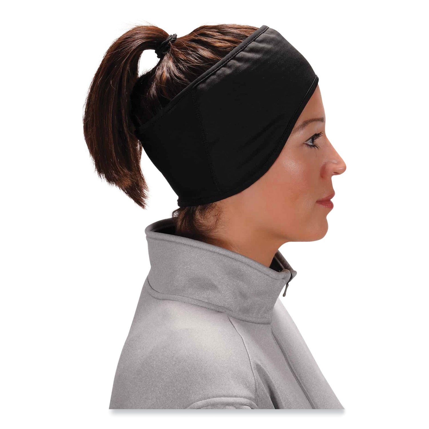 Adjustable - 8.5" Height x 0.5" Width x 7.3" Length - Black - Spandex, Polyester, Fleece - 1 Each