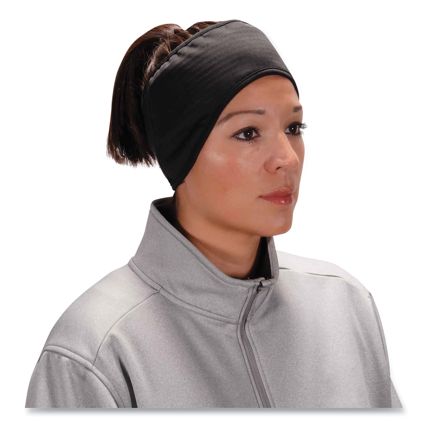 Adjustable - 8.5" Height x 0.5" Width x 7.3" Length - Black - Spandex, Polyester, Fleece - 1 Each