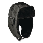 Ergodyne N-Ferno 6802ZI Zipper Trapper Hat with Universal Bump Cap, Small/Medium, Black, Nylon/Oxford Nylon, 1 Each