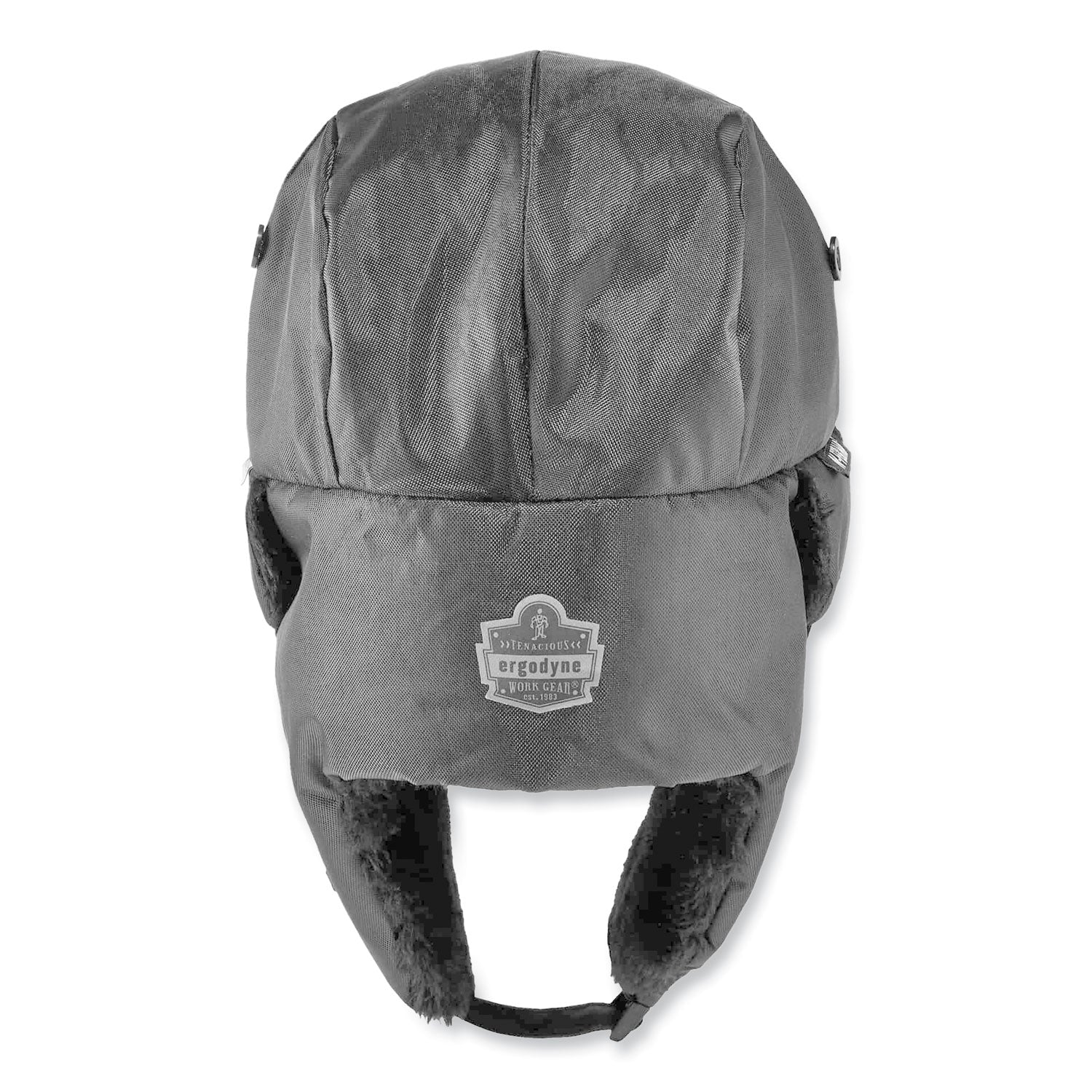 Ergodyne N-Ferno 6802ZI Kit Zipper Trapper Hat with Universal Bump Cap, Small/Medium, Black, Nylon/Oxford Nylon, 1 Each