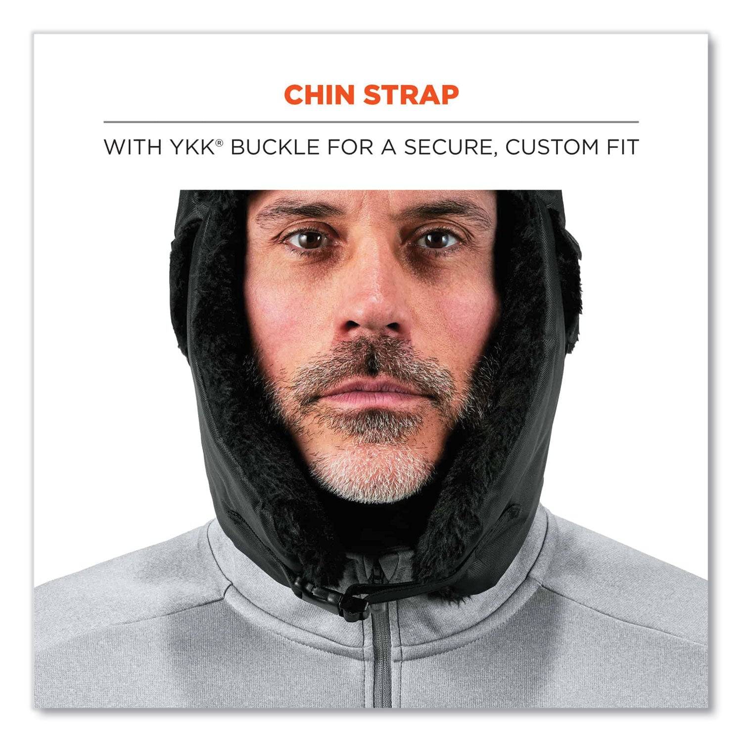 Ergodyne N-Ferno 6802ZI Kit Zipper Trapper Hat with Universal Bump Cap, Small/Medium, Black, Nylon/Oxford Nylon, 1 Each