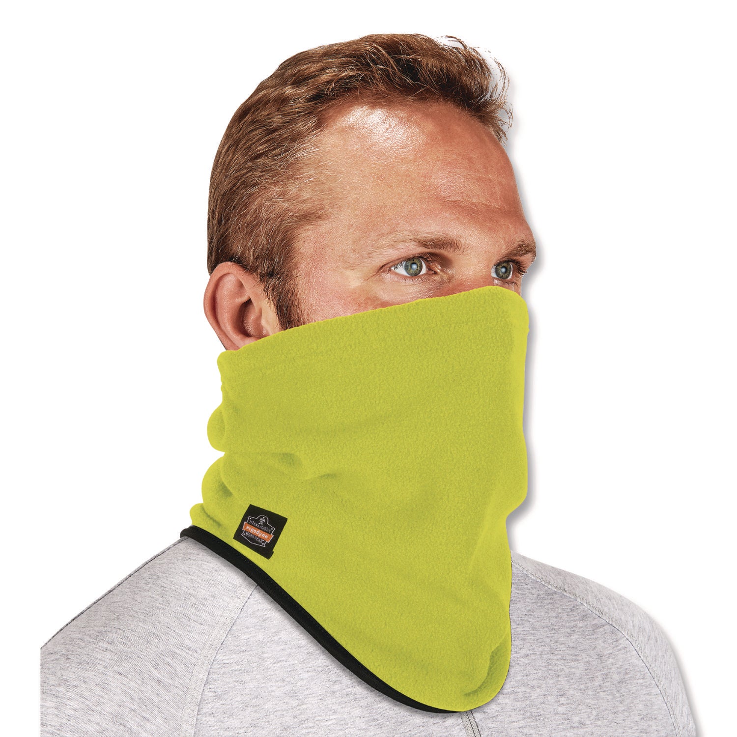 Ergodyne 6960 Fleece Neck Gaiter, Lime, Lightweight, Breathable, Stretchable, High Visibility, 1 Each