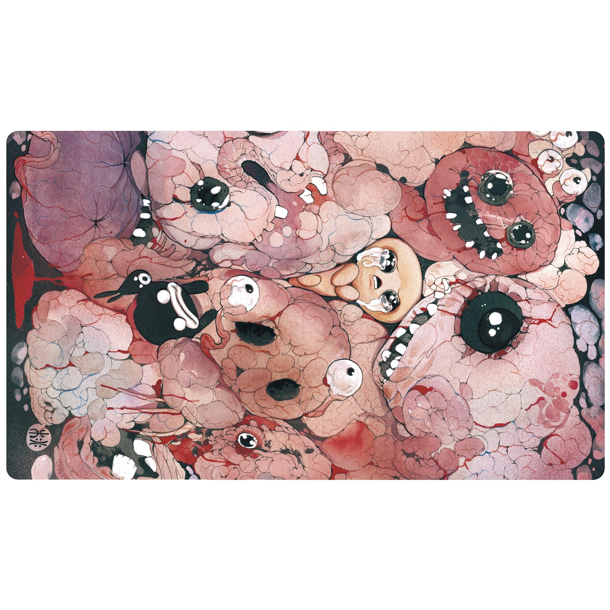 Maestro Media: The Binding of Isaac: Four Souls - Peach Momoko - 2-Player Mat, 24x14 Card Game Accessory, Tabletop Gaming, Officially Licensed