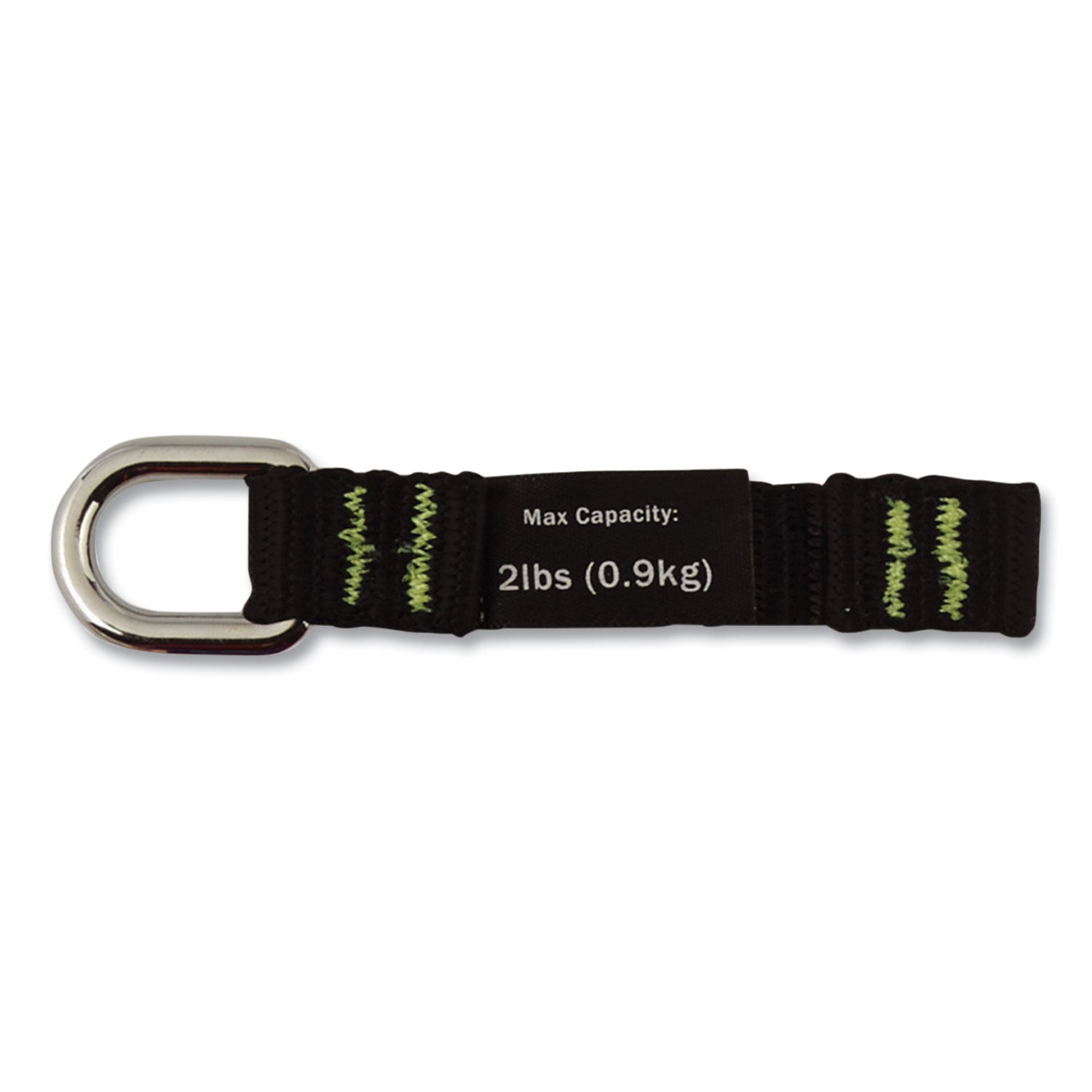 Squids 3700 Nylon Webbing Tool Tails with D-Rings, 2 lb Max Working Capacity, 3.5" Long, Black, 6/Pack, 10 Packs/Carton