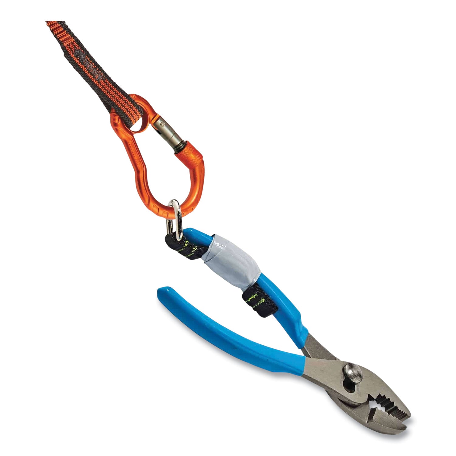 Squids 3700 Nylon Webbing Tool Tails with D-Rings, 2 lb Max Working Capacity, 3.5" Long, Black, 6/Pack, 10 Packs/Carton