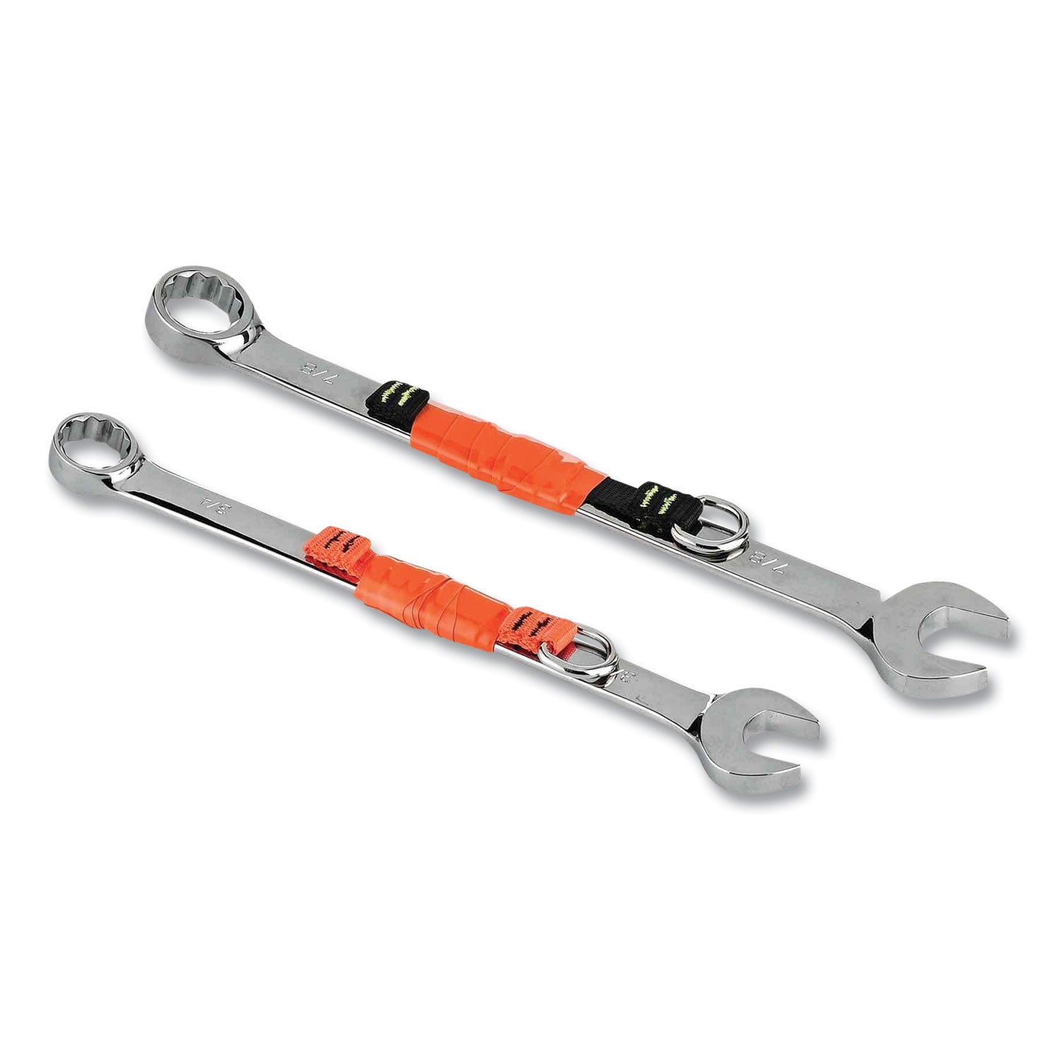 Squids 3700 Nylon Webbing Tool Tails with D-Rings, 2lb Max Working Capacity, 4.5" Long, Orange/Black, 6/Pack, 10 Packs/Carton