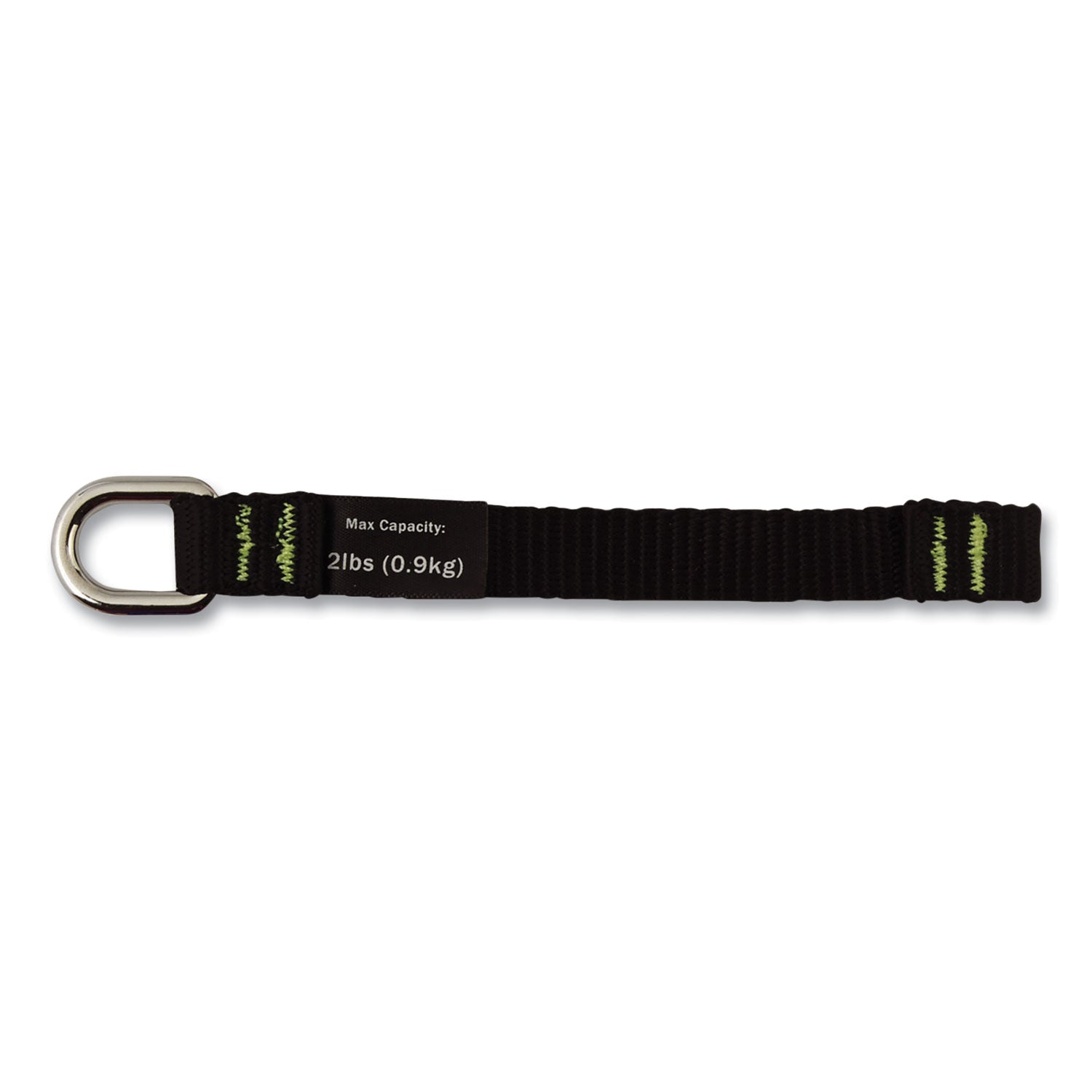 Squids 3700 Nylon Webbing Tool Tails with D-Rings, 2 lb Max Working Capacity, 5.5", Black, 6/Pack, 10 Packs/Carton