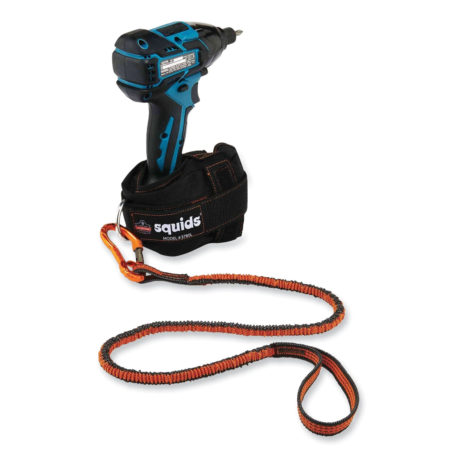 Adjustable - 10 lb Load Capacity - Standard - Carabiner Attachment - 11.3" Height x 1" Width x 48" Length - Orange, Gray - Anodized Aluminum Alloy, Nylon, Polyester Elastic - 6 / Carton