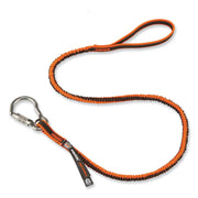 Adjustable - 15 lb Load Capacity - Standard - Carabiner Attachment - 11.3" Height x 1.3" Width x 48" Length - Orange, Gray - Stainless Steel, Polyester Elastic, Nylon - 6 / Carton