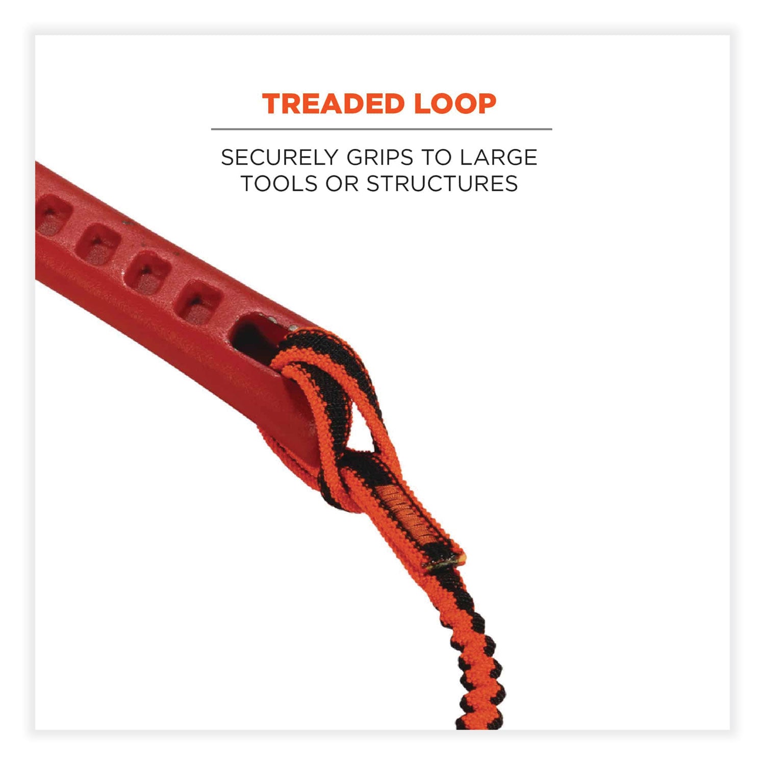 Adjustable - 15 lb Load Capacity - Standard - Carabiner Attachment - 11.3" Height x 1.3" Width x 48" Length - Orange, Gray - Stainless Steel, Polyester Elastic, Nylon - 6 / Carton