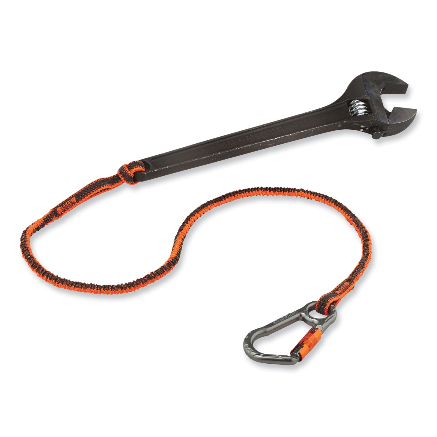 15 lb Load Capacity - Standard - Carabiner Attachment - 11.3" Height x 1.3" Width x 35" Length - Orange, Gray - Polyester, Elastic Webbing, Nylon - 6 / Carton