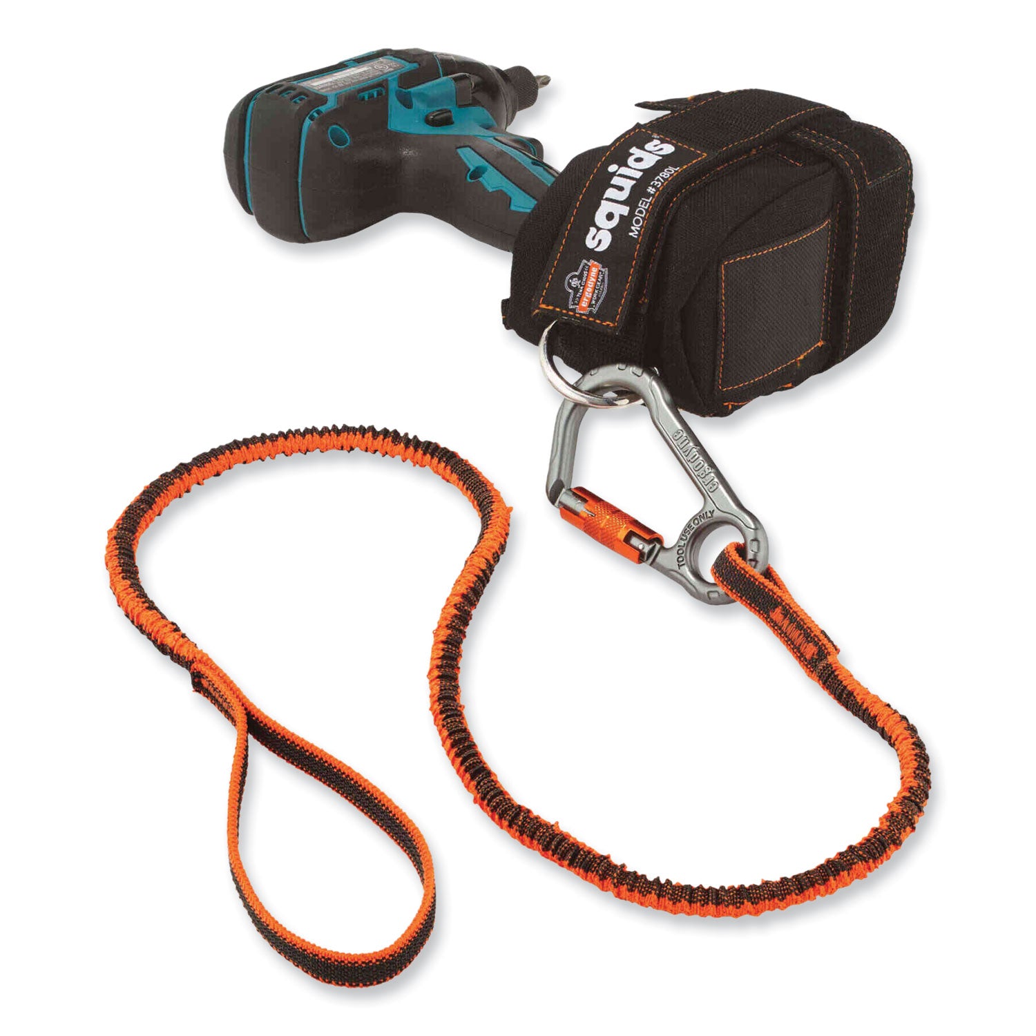 15 lb Load Capacity - Standard - Carabiner Attachment - 11.3" Height x 1.3" Width x 35" Length - Orange, Gray - Polyester, Elastic Webbing, Nylon - 6 / Carton
