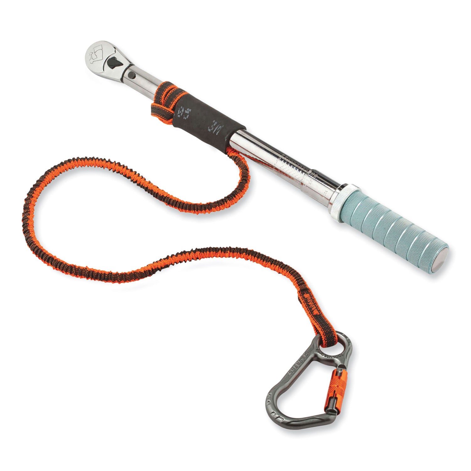 15 lb Load Capacity - Standard - Carabiner Attachment - 11.3" Height x 1.3" Width x 35" Length - Orange, Gray - Polyester, Elastic Webbing, Nylon - 6 / Carton