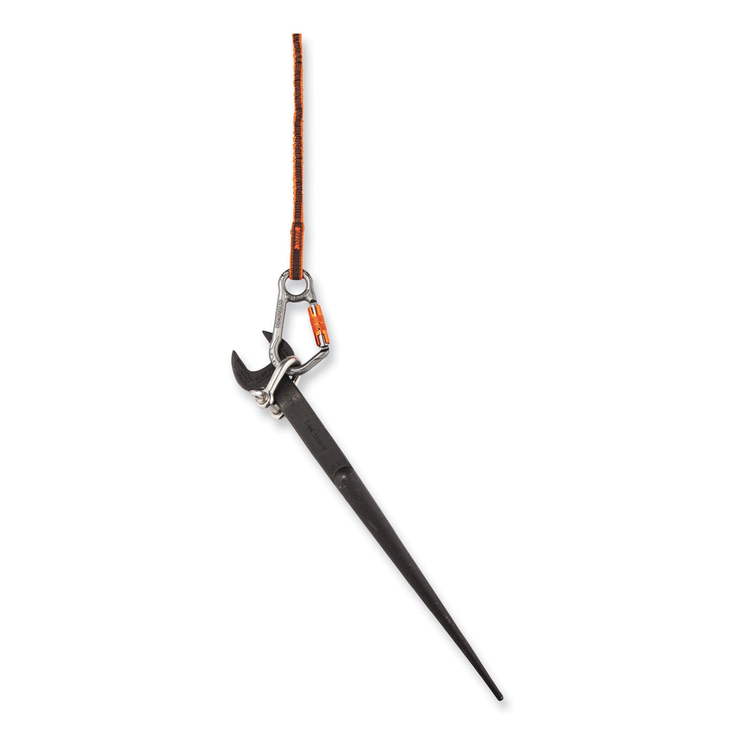 15 lb Load Capacity - Standard - Carabiner Attachment - 11.3" Height x 1.3" Width x 35" Length - Orange, Gray - Polyester, Elastic Webbing, Nylon - 6 / Carton