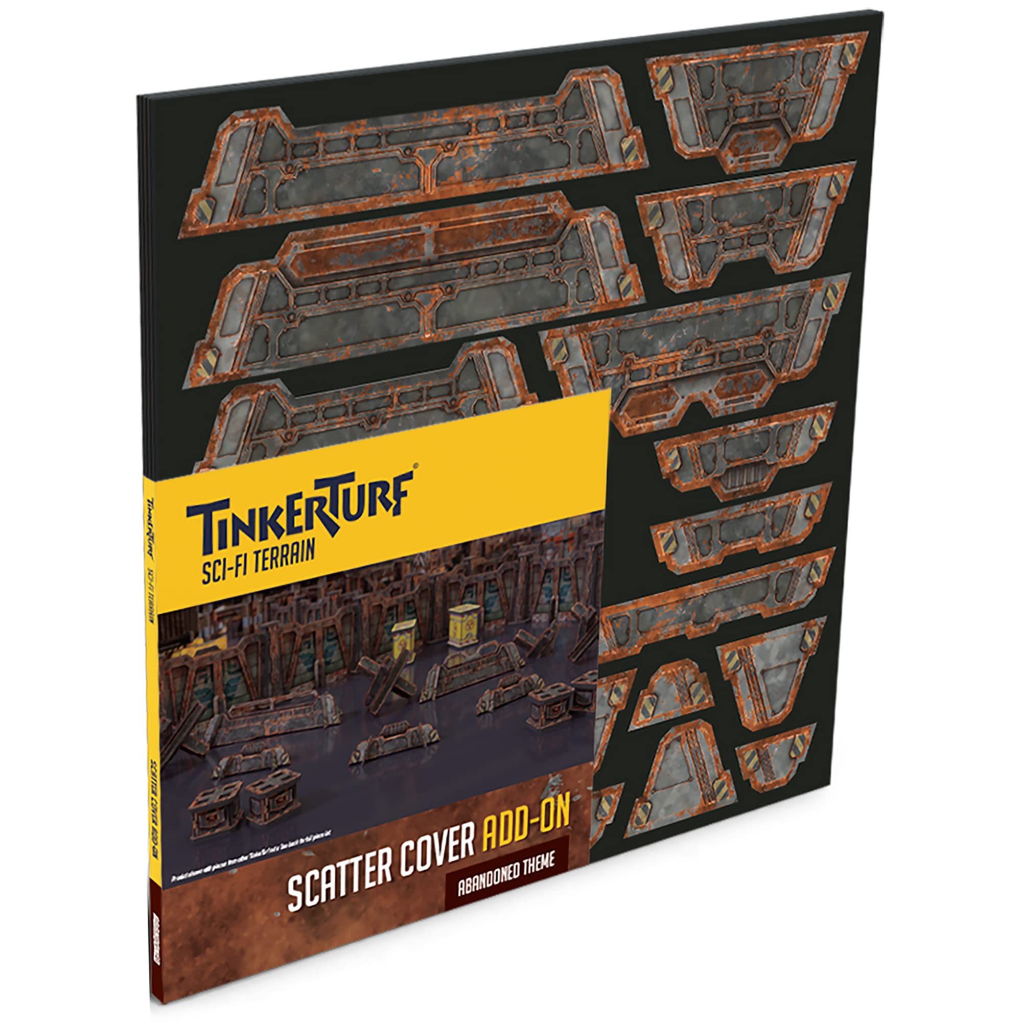 TinkerTurf Sci-Fi Terrain: Scatter Cover, Abandoned Theme, Sturdy, Affordable, Great-Looking Full-Color Terrain, Quick and Easy to Assemble, Virtually Limitless Setups