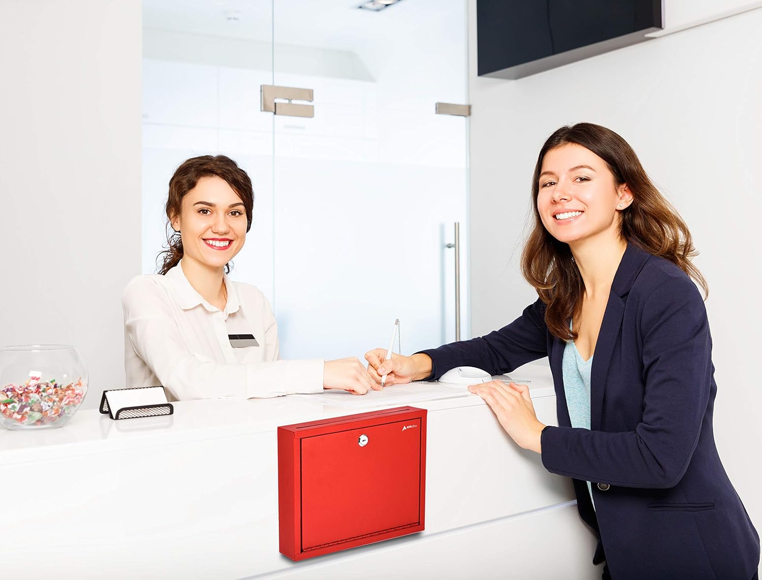 Large Size Red Steel Multi-Purpose Drop Box with Suggestion Cards