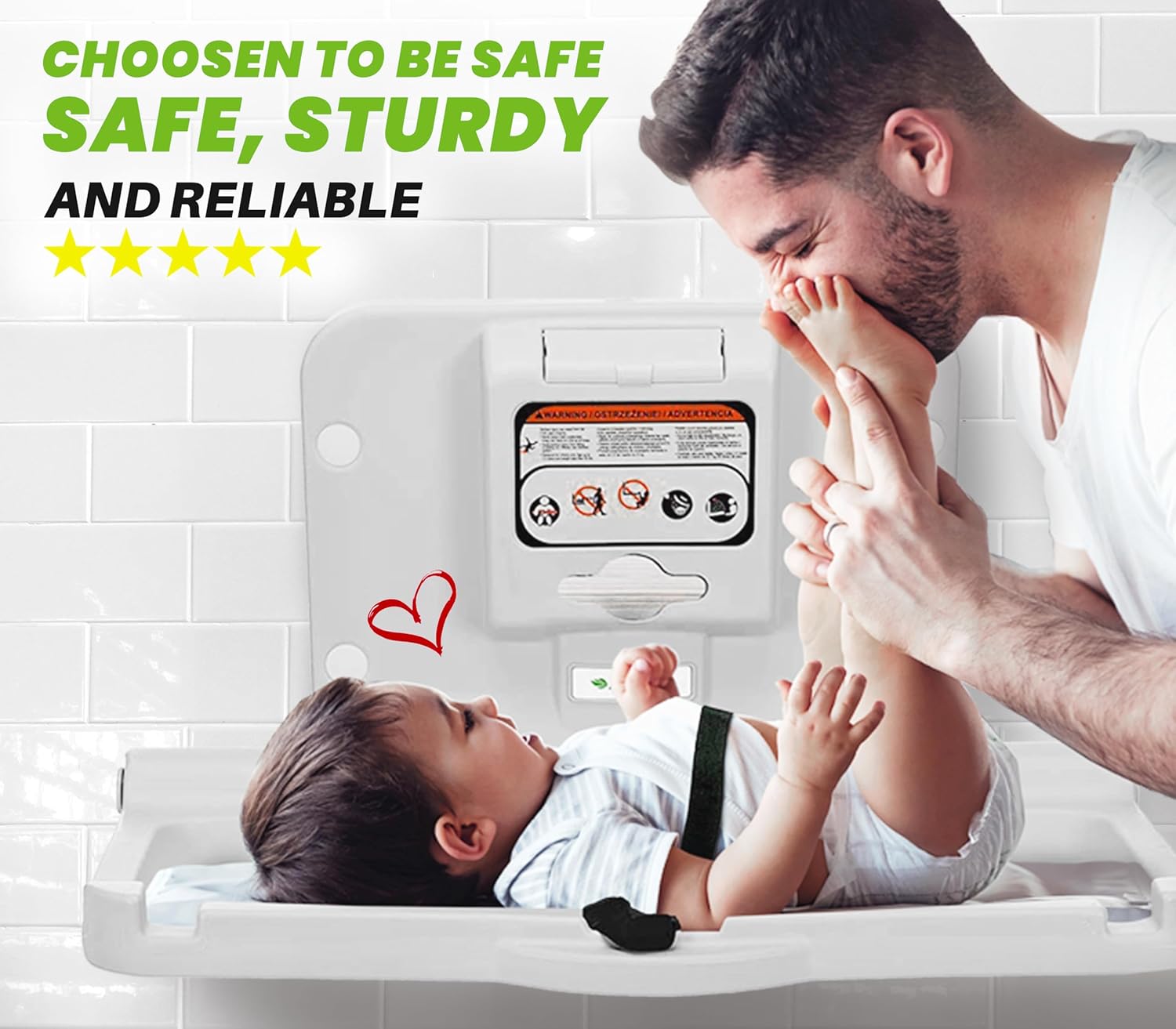 Alpine Industries Horizontal Baby Changing Station