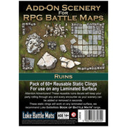 Add On Scenery for RPG Maps - Ruins by Loke - 60+ Reusable Stickers - Customizable Terrain for Laminated RPG Maps - Create Ruined Landscapes with Detailed Fantasy Art