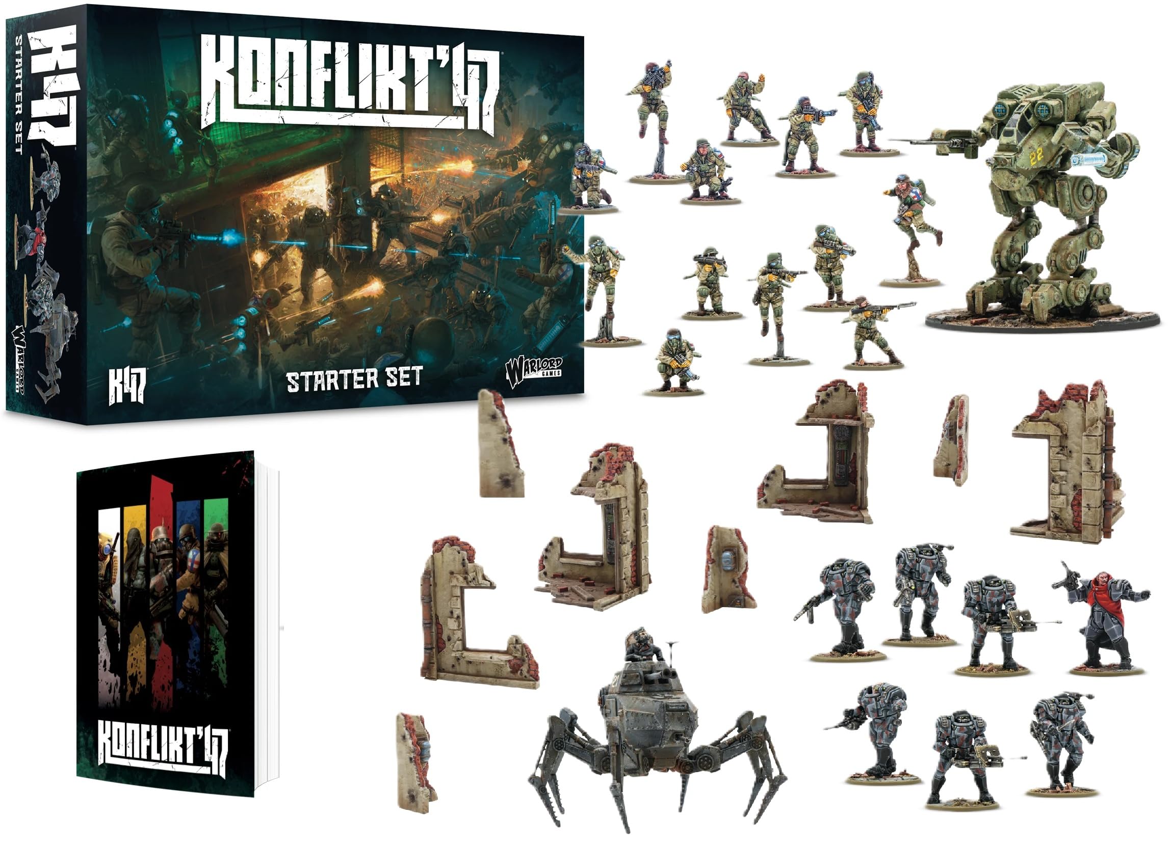 Warlord Games Konflikt '47 Starter Set - 28mm Tabletop Miniature Wargaming for 2 or More Players
