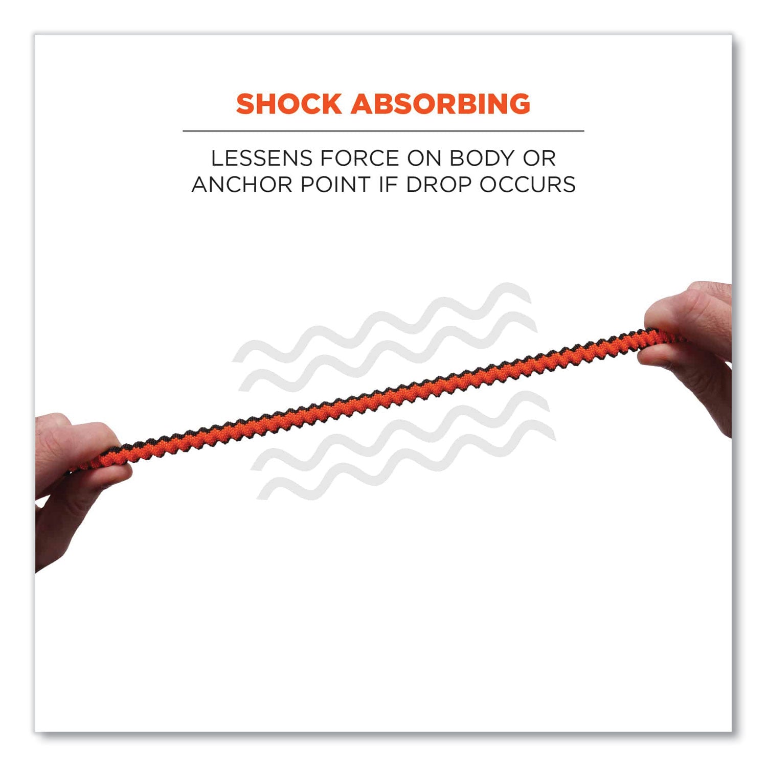 Adjustable - 15 lb Load Capacity - Standard - Carabiner Attachment - 11.3" Height x 1" Width x 4" Length - Orange, Gray - Elastic Webbing, Stainless Steel - 6 / Carton