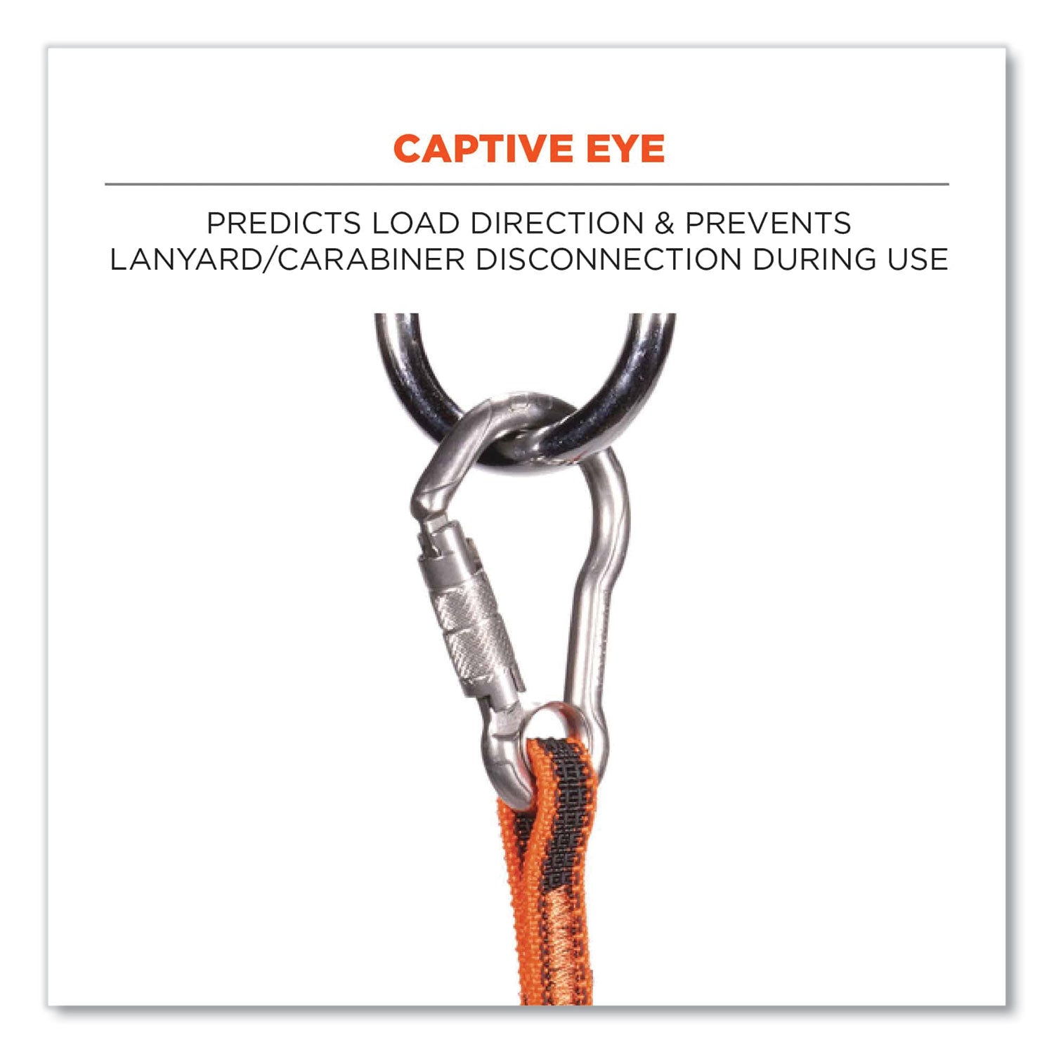 Adjustable - 15 lb Load Capacity - Standard - Carabiner Attachment - 11.3" Height x 1" Width x 4" Length - Orange, Gray - Elastic Webbing, Stainless Steel - 6 / Carton