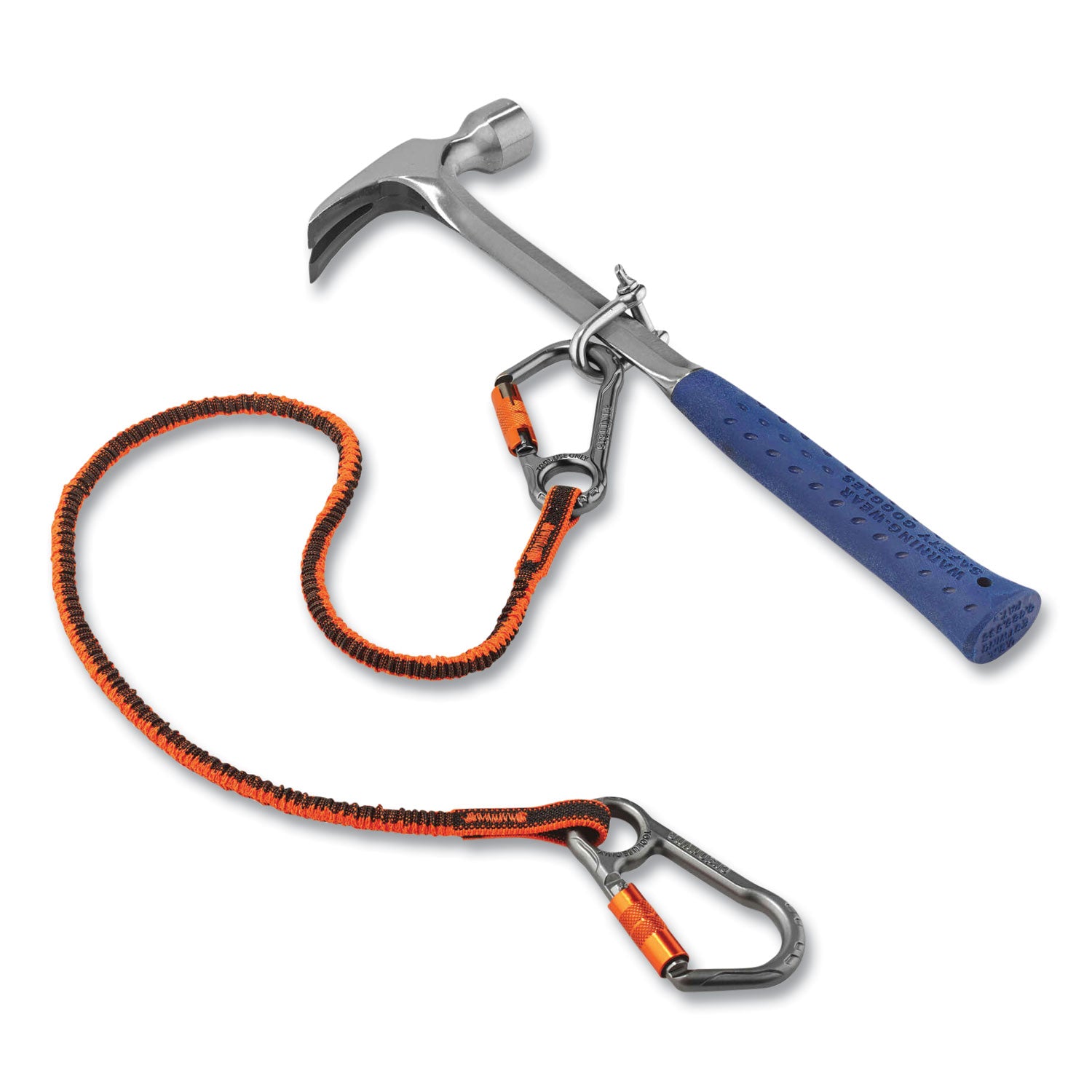 Adjustable - 15 lb Load Capacity - Standard - Carabiner Attachment - 11.3" Height x 1" Width x 48" Length - Orange, Gray - Anodized Aluminum Alloy, Nylon, Polyester Elastic - 6 / Carton