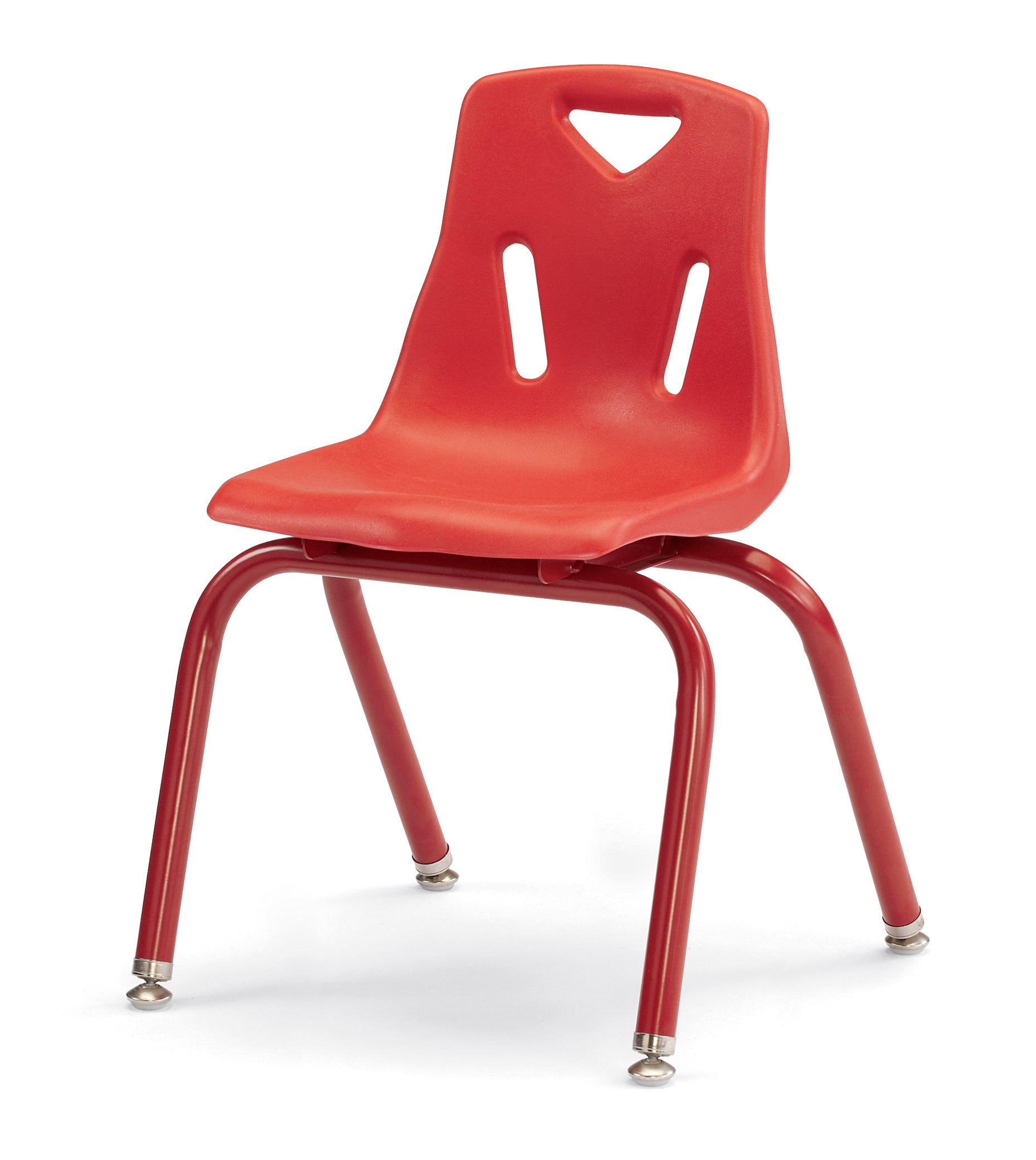 Berries® Stacking Chair with Powder-Coated Legs - 14" Ht - Red