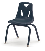Berries® Stacking Chair with Powder-Coated Legs - 14" Ht - Navy