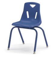 Berries® Stacking Chair with Powder-Coated Legs - 16" Ht - Blue