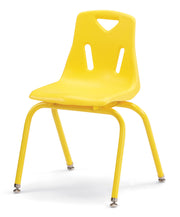 Berries® Stacking Chair with Powder-Coated Legs - 16" Ht - Yellow