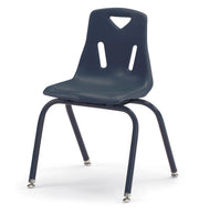 Berries® Stacking Chair with Powder-Coated Legs - 16" Ht - Navy