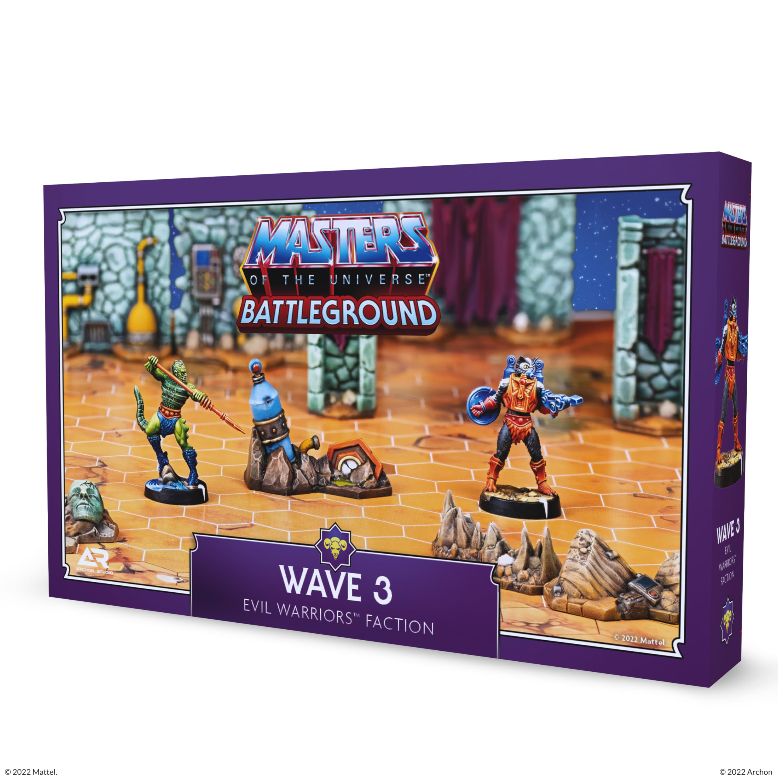 Battleground RPG Expansion Set - Wave 3 Evil Warriors Faction - Includes 2 Character Minis Whiplash and Stinkor, Terrain, Rules and More - for Ages 14+