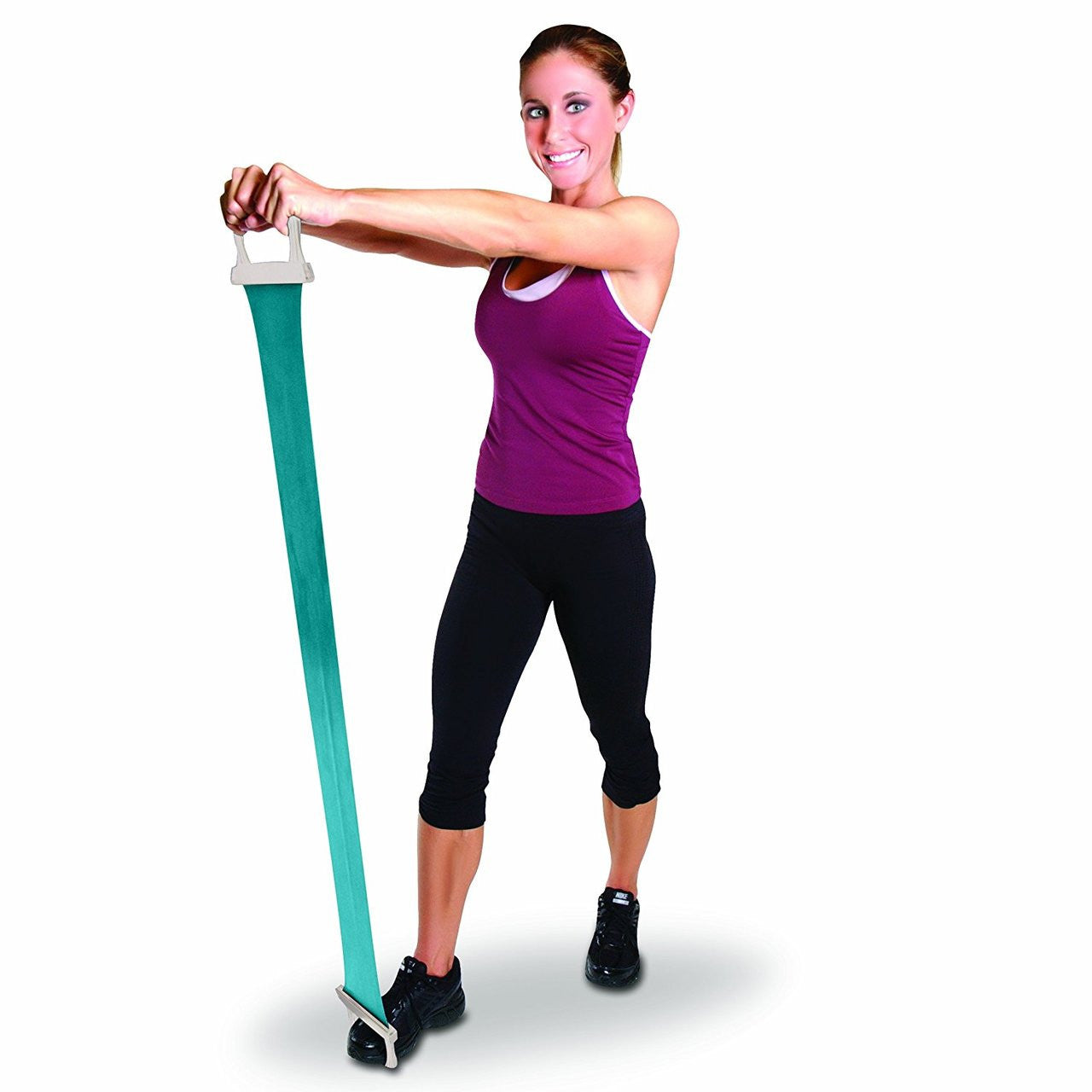 TONE Fitness Band with handles and printed exercises