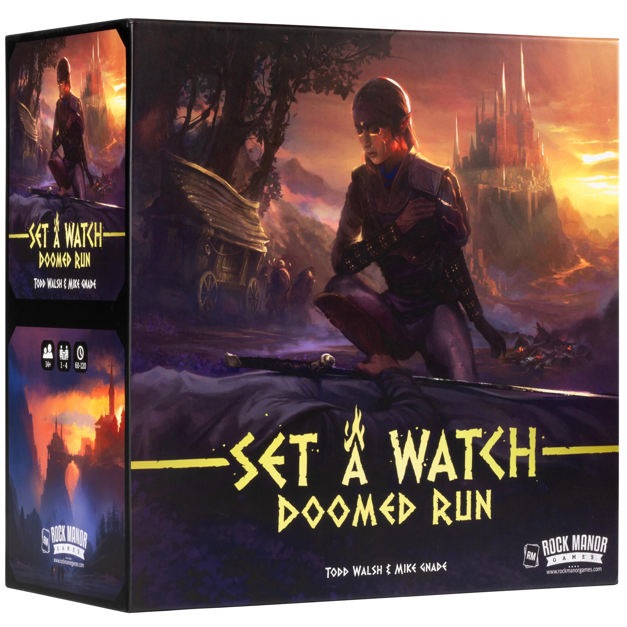 Rock Manor Games: Set A Watch: Doomed Run - Big Box Expansion Board Game, Co-Op Tower Defense, Dark Fantasy Adventure Campaign, Ages 14+, 1-4 Players
